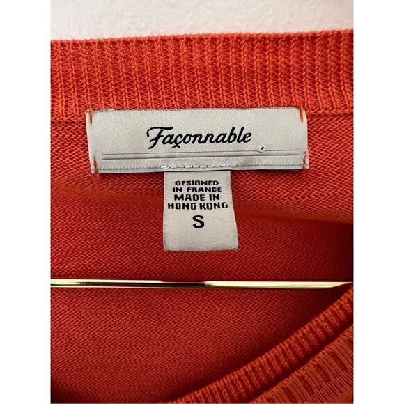 Facconable knit Cotton button up sweater sz S - Picture 7 of 7